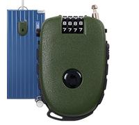 Lucchetto Con Cavo Per Bagagli - 3,7x2,5x0,8 Pollici Lucchetto Con Cavo Retrattile, Strumento Con Combinazione A 4 Cifre, Dispositivo Di Sicurezza Portatile Flessibile | Valigia Da Viaggio, Casco,