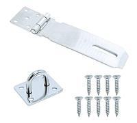 Lucchetto con Chiusura a Viti, Chiusura Hasp in Acciaio Inox, Chiusura con Chiave per Porta di Giardino, Lucchetto non deforma per Camera da Letto, Armadio, Cassetto，5 inch