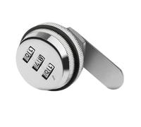 Lucchetto con combinazione a 3 cifre da 20 mm, lucchetto con codice senza chiave in lega di zinco for cassetta postale, armadietto e scatola portaoggetti(Silver)