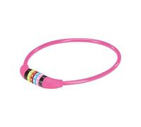 Lucchetto con combinazione a 4 cifre per bambini, colore rosa, dimensioni: 650 mm, Ø 10 mm