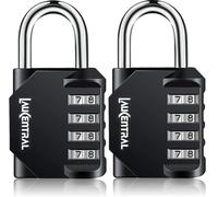 Lucchetto con combinazione a 4 cifre, resistente alle intemperie, per armadietti e armadietti scolastici, resistente lucchetto a codice ripristinabile per garage, capannoni, recinzioni e cassette