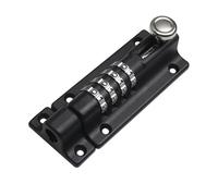 Lucchetto con combinazione e password, serratura for porta in metallo nero con lucchetto digitale for cancello in legno esterno(Black)