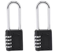 Lucchetto con grillo da 2 pezzi, 6,5 cm, combinazione ripristinabile a 4 cifre