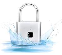 Lucchetto con impronte digitali, lucchetto per palestra, resistente alle intemperie, multiuso, impermeabile, per palestra, bagagli, magazzini, armadietto argento