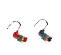 Lucchetto con Lucchetto a Combinazione con Lettere a 4 Cifre Da 2 Pezzi Piccolo
