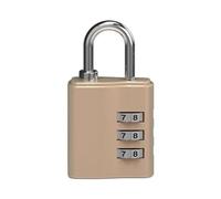Lucchetto con password a 3 cifre, in lega di zinco, for zaini, con cerniera, da viaggio, for bagagli, con codice, for armadietti portatili da dormitorio.(Gold-Silver)