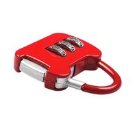 Lucchetto con password a 3 cifre, mini lucchetto for studenti, quaderni, bagagli, viaggi, password, lucchetto di sicurezza, armadietto for palestra, baule, cassetto, 1 pezzo(Red)