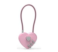 Lucchetto con password a forma di cuore for borsa da matrimonio, zaino, valigia, lucchetto in lega di zinco, 1 pezzo(Pink)