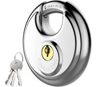 Lucchetto Corazzato Antiscasso in Acciaio inossidabile inox Massiccio Temprato Circolare Catenaccio Moto, Serranda, Cancello, Sicurezza Garage