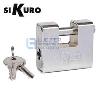 LUCCHETTO CORAZZATO ANTISCASSO IN OTTONE E ACCIAIO CEMENTATO mm.60 SIKURO