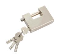 Lucchetto Corazzato in Acciaio Temprato 94 mm Antiscasso con Catenaccio e 5 Chia