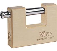 Lucchetto da serrande rettangolare in ottone Viro