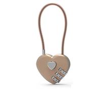 Lucchetto dell'amore in sei colori, idea regalo per matrimonio, lucchetto a forma di cuore, amore, borsa a combinazione, zaino per la scuola, asta di trazione, serratura concentrica, 1 pezzo (oro 135