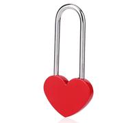 Lucchetto Dell'amore Rosso, Lucchetto a Forma di Cuore Senza Chiave, Lucchetti Decorativo a Cuore Singolo, Serrature d'amore Romantico, per Matrimonio, San Valentino, Anniversario, Viaggi (1 PCS)