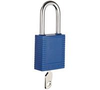 Lucchetto di Sicurezza in Nylon, 38.50mm x 86.50mm x 19.50mm, Blu, Confezione da 6