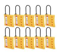 Lucchetto di sicurezza, lucchetto tagout 10 pezzi 3 mm con grillo in nylon a 4 fori, lucchetto di isolamento energetico isolato resistente all'usura per pannello elettrico