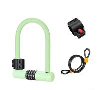 Lucchetto di sicurezza per bicicletta, a forma di U, con combinazione a quattro cifre, in acciaio rivestito in silicone, impermeabile, per bicicletta, scooter, attrezzatura da ciclismo all'aperto