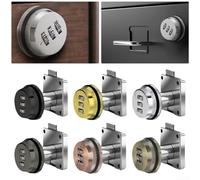 Lucchetto di sicurezza per cassetta postale con combinazione a 3 cifre e linguetta spessa in lega di zinco, resistente alle intemperie, codice digitale per un uso sicuro (bronzo rosso)