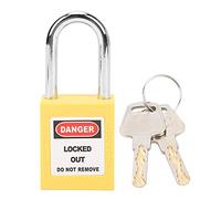 Lucchetto di sicurezza Tagout Lockout 38 mm con chiave (Yellow) | Lucchetto Loto per l'ingegneria della sicurezza dell'isolamento per la produzione di macchinari