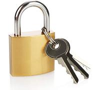 LUCCHETTO DI TIPO PESANTE IN OTTONE CON 3 CHIAVI 50 mm KIT DA 2 PZ