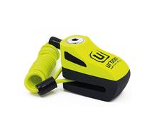 URBAN UR955Y Blocca Disco per Moto Universale, Sicurezza Compatta ed Efficace, Antifurto Moto Più Visibile e Deterrente, Bloccadisco Rapido Click, Lucchetto Bici Monopattino Elletrico, Cavo Promemoria