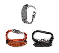 Lucchetto e cavo per casco moto, lucchetto sicuro per moto, dispositivo a moschettone con blocco PIN a combinazione per proteggere il casco, i bagagli sulla moto o sullo scooter (Argento)