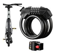 Lucchetto elettrico per scooter - Allarme per passeggino | Serrature a cavo per moto da 1,2 m | Catena di sicurezza a a 5 cifre | Serrature a cavo per scooter | Accessori per biciclette