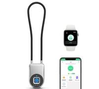 Lucchetto elettronico eLinkSmart per bicicletta con impronte digitali e app telefonica: lunghezza 38 cm, impermeabile, senza chiave