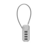 Lucchetto for armadietto dormitorio con cavo metallico in lega di zinco a 4 cifre, 4 pezzi(Grey)