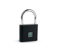 Lucchetto for impronte digitali Tuya Smart Sicurezza domestica Antifurto Telecomando impermeabile Alimentazione a batteria Serratura senza chiave USB(10 Finger Black)