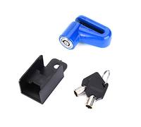 Lucchetto freno a disco per moto, lucchetto antifurto in metallo a 3 colori, lucchetto antifurto per cavo con telaio in plastica e chiavi per motociclette, scooter, accessori moto (Blu)