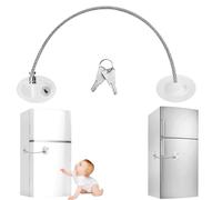Lucchetto Frigorifero Bambini Chiusure Sicurezza Bambini Chiudi Cassetti Bambini Blocca Cassetti per Bambini Serratura Armadietto di Sicurezza Con 2 Chiave und Adesivo, Fridge Lock, Child Safety Lock