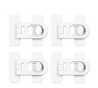 Lucchetto Frigorifero,Lucchetto Per Frigorifero 4 pezzi/lotto serratura di sicurezza for cucina protezione di sicurezza forno microonde frigorifero serrature rotazione casa senza foratura(WHITE)