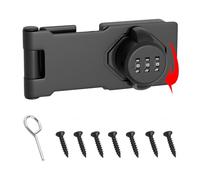 Lucchetto Hasp,4.3 pollici Chiusure Hasp,Trappola con Serratura a combinazione,Lucchetto con Serratura a Numero,Trappola di Sicurezza Chiudibile,Serratura di Sicurezza con 7 Viti per Porte,Cassetti