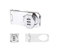 Lucchetto Hasp in lega di zinco con chiusura per diversi tipi di porte, elegante Security Door Lock Hardware con design Keyless per cupboard Cabinet Gate Shed (3 pollici di sabbia sil)
