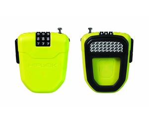 LUCCHETTO HIPLOK FX LIME COMBO CAVO AVVOLGIBILE 1M
