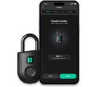 Igloohome Padlock Lite - Lucchetto intelligente, impronte digitali, nero