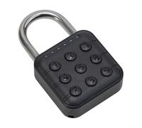 Lucchetto impermeabile con cavo per impronte digitali, biometrico portatile, con app mobile di accompagnamento per recinzioni esterne (password)