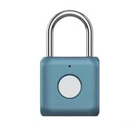 Lucchetto impermeabile per impronte digitali con accesso senza chiave e allarme antifurto, progettato per uso esterno e facile gestione multi utente (blu)