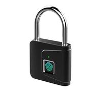 Lucchetto impronte digitali,Lucchetto da palestra impermeabile,Lucchetto elettronico con impronte digitali,per porta, garage, scuola,magazzini,nero