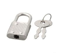 Lucchetto in alluminio, 30 mm, con chiave, robusto (argento) | Robusto alloggiamento in alluminio, dimensioni 30 mm, con 2 chiavi, ideale per le tasche
