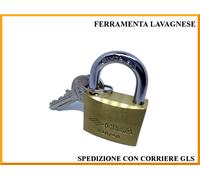 Lucchetto in ottone con chiave unica 50 mm Cisa 22010-50-0
