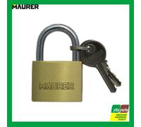 LUCCHETTO IN OTTONE MAURER RETTANGOLARE PESANTE 60MM DUE CHIAVI INCLUSE