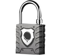 Lucchetto intelligente con impronta digitale, Lucchetto for armadietto ricaricabile tramite USB con impronta digitale, argento 9,2x5,6x1,7 cm