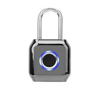 Lucchetto intelligente con impronta digitale, Lucchetto Smart for impronte digitali Grigio 62,8x35x17mm IP66 Ricarica USB 40 impronte digitali