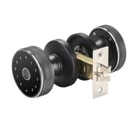 Lucchetto intelligente con impronte digitali multi accesso per hotel, ville, appartamenti con riconoscimento a semiconduttore, ingresso password, chiave meccanica e connettività app (nero)