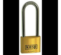 Kasp K12540L40A1 Lucchetto in ottone premium, 40x40 mm, arco lungo, a chiave unica
