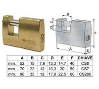 Lucchetto Logo Rettangolare in Ottone 21610 70 mm (ART.21610700) Cisa