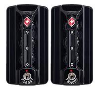 lucchetto， Lucchetto a combinazione, lucchetto da viaggio, set di una coppia S044# con password ricambio for valigie/Lucchetto for bagagli for asta trazione for valigia(Black)