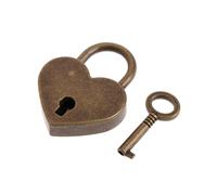lucchetto， Lucchetto con diamanti a forma di cuore vintage vecchio stile antico Mini Archaize Lucchetti serratura a chiave